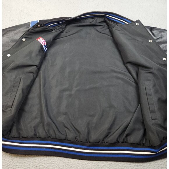 JH Design NASCAR Racing Wool Leather Varsity Letterman Jacket Men's Extra Large - Picture 7 of 13